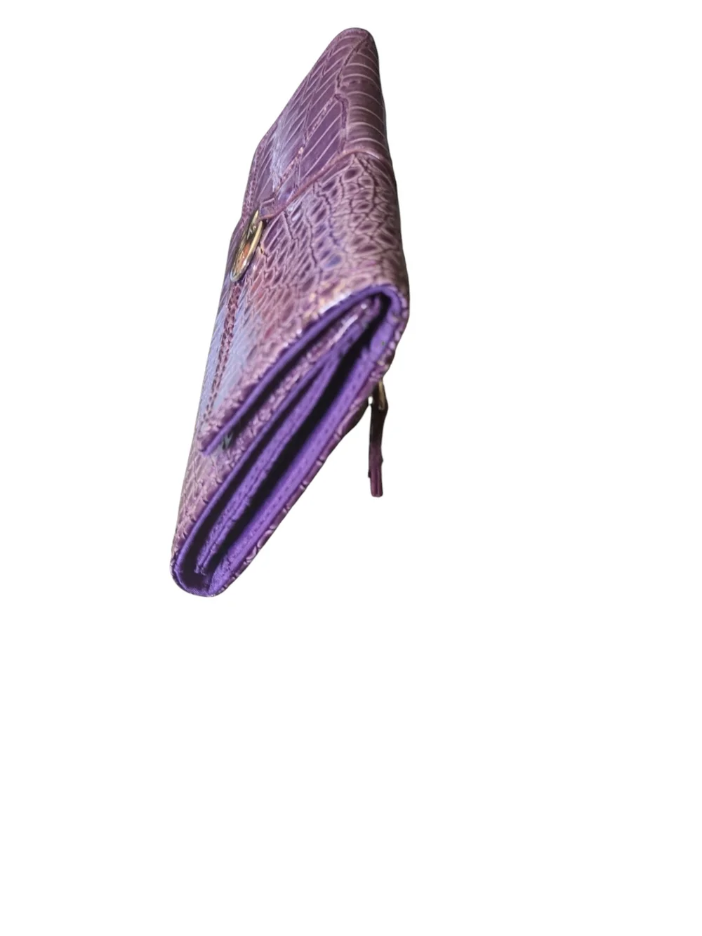 Nine West Purple Croc-Embossed Wallet